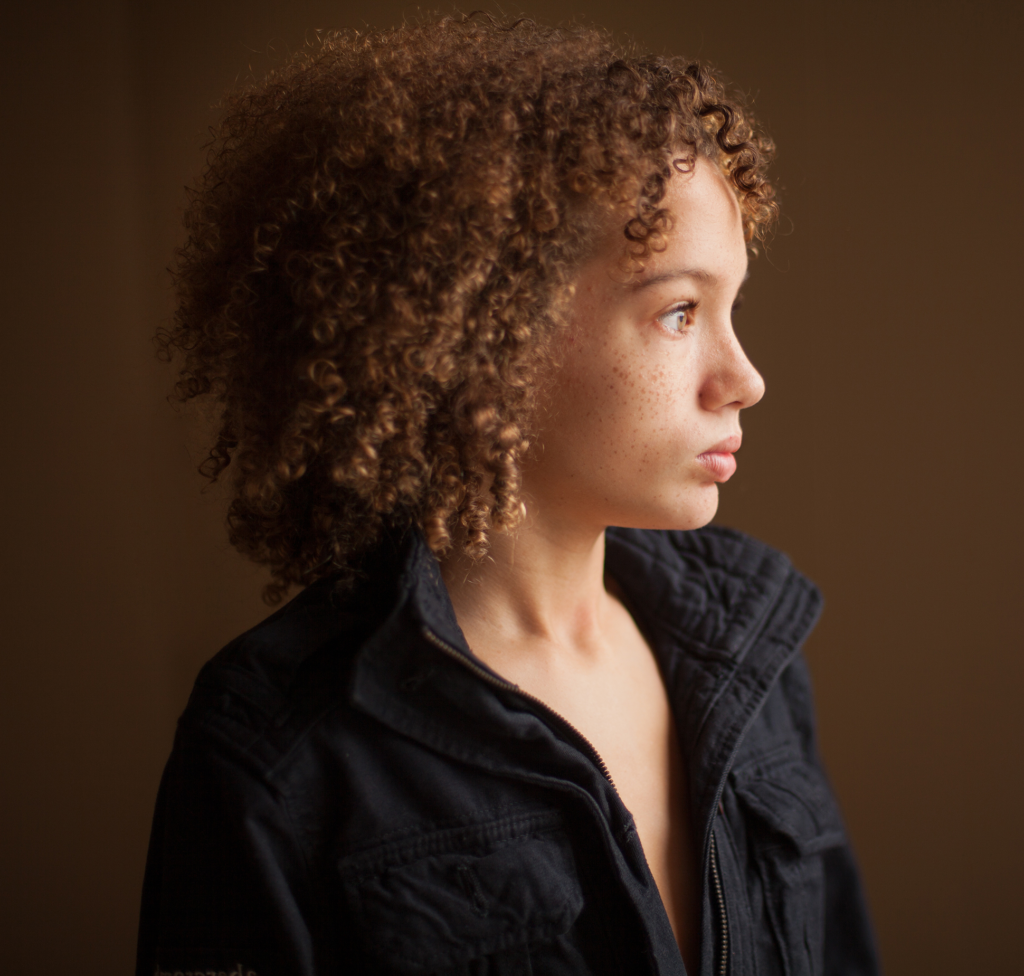 Photo of contemplative young teen