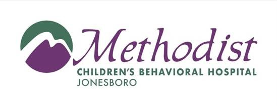 Purple and green logo for Methodist Children's Behavioral Hospital - Jonesboro